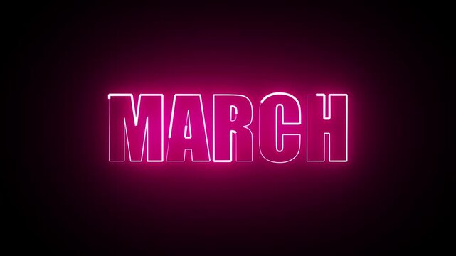 MARCH NEON TITLE ANIMATION