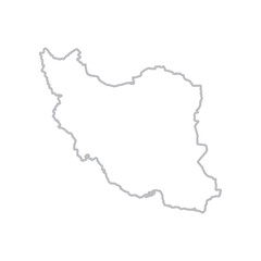 Obraz premium iran map monoline Suitable for posters and web icons