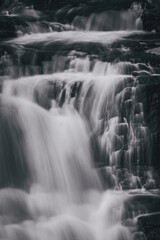 Obraz premium Black and White Long Exposure Waterfall.