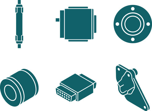 Satellite magnetorquer rods and aerospace components icon