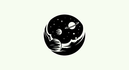 Cosmic scene with planets and stars © Surya