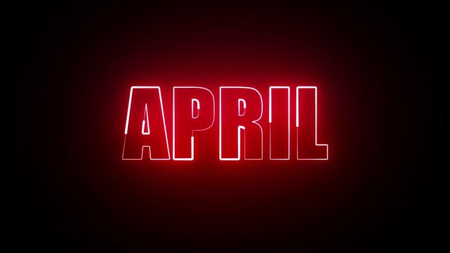 APRIL NEON TITLE ANIMATION