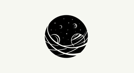 Abstract space and celestial bodies © String