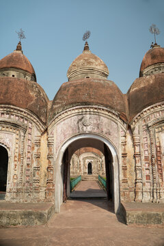 This place is named "108 Shiva Temples" because it consists of 108 Shiva temples. It is located in Kalna, in the Bardwan district of West Bengal.