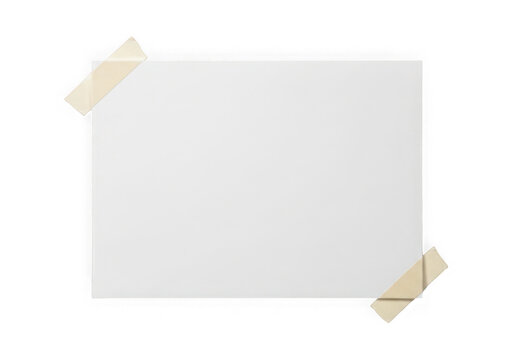 Blank sheet of paper attached with yellow sticky notes