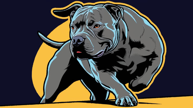 Pit Bull in Movement