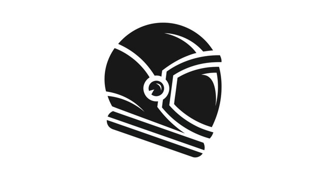 Astronaut helmet icon on white background