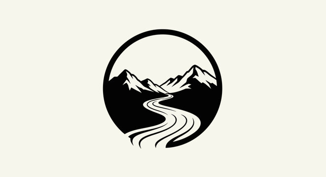 Mountain landscape river design