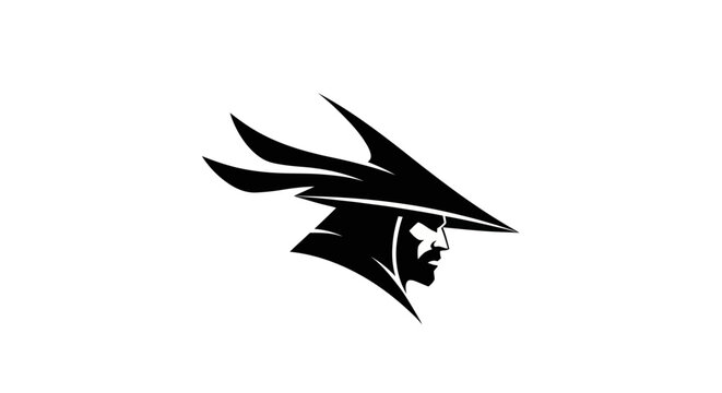 Samurai warrior silhouette icon