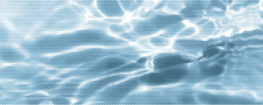 Blue and white water ripples light surface overlay background. 3d clear ocean surface pattern with reflection effect backdrop. Marble desaturated texture.