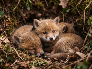 Fototapeta premium red fox cub