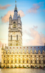 Obraz premium Medieval Belfort tower, symbol of Ghent, Belgium