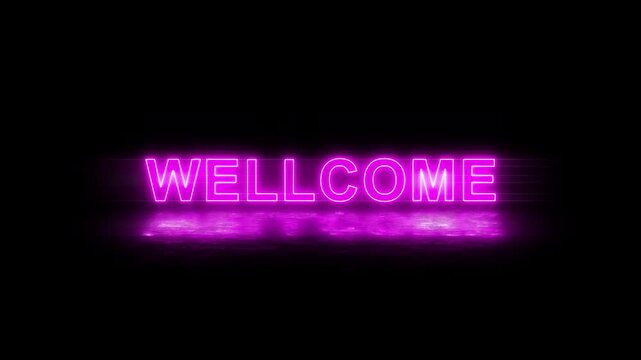 Welcome text banner intro outro