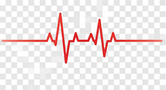 Red heart rate monitor line showing a healthy cardiac pulse rhythm