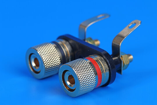 Banana connector for connecting speakers to audio amplifiers. 