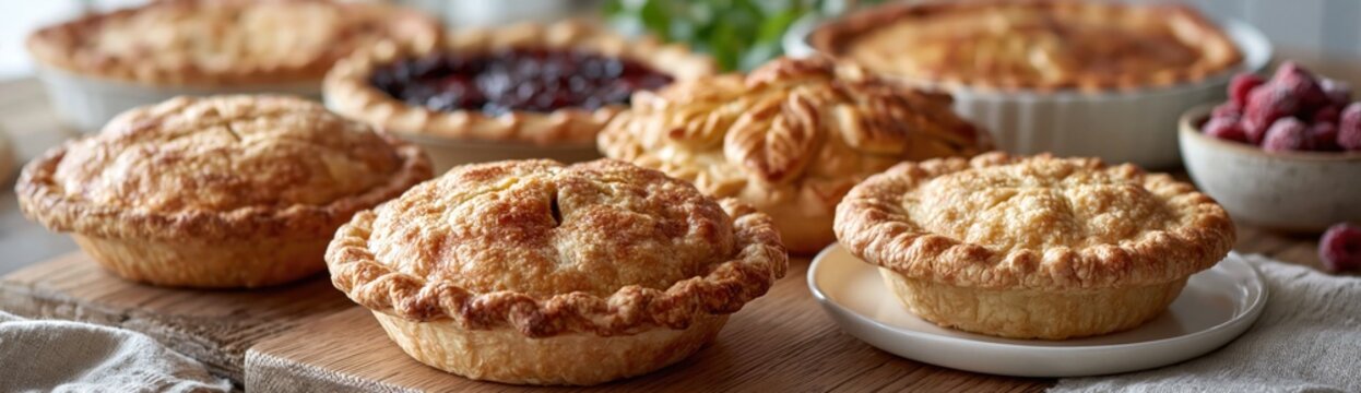 pies - delicious assortment of baked pastries 
