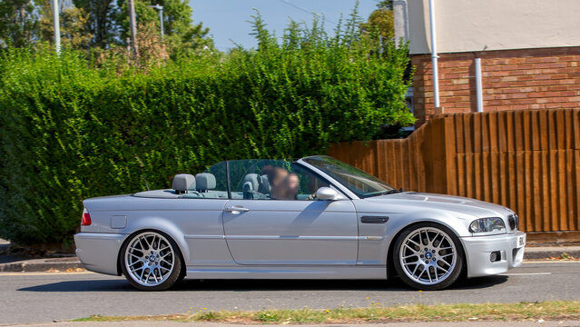 Bletchley,Bucks,UK - Aug 25th 2025: 2003 BMW M3  car driving on a British road