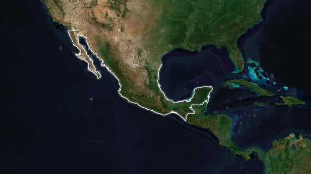 Mexico 2026 World Cup Host Cities Map Animation. 