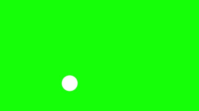 Ping Pong Circle Loop Animation Left Right Seamless Motion Green Screen Chroma Key