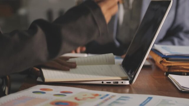 Business data dashboard provide business intelligence analytic for marketing strategy planning brisk with big data set to analyze customer demands and foreseeing business future