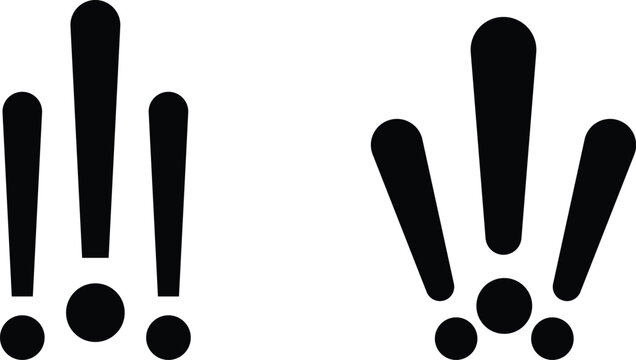 Exclamation mark symbols for emphasis and attention