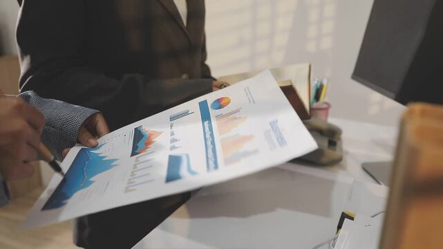 Business data dashboard provide business intelligence analytic for marketing strategy planning brisk with big data set to analyze customer demands and foreseeing business future