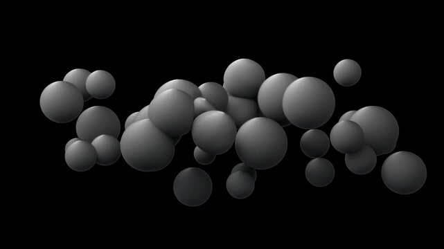 many different soft balls colliding in the center or the screen or on the wall, Ideal for logo reveal or product reveal