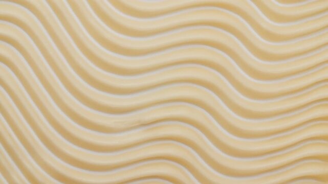 Moisturising creme swatch motion with spatula. Skin care light creamy cosmetic beauty product smudge closeup video. Cream texture footage. Skincare cosmetics sunscreen lotion mousse close up. 4k