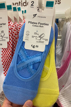 Shelves at a Primark store display a wide variety of affordable clothing accessories and household goods in Fuengirola, Spain