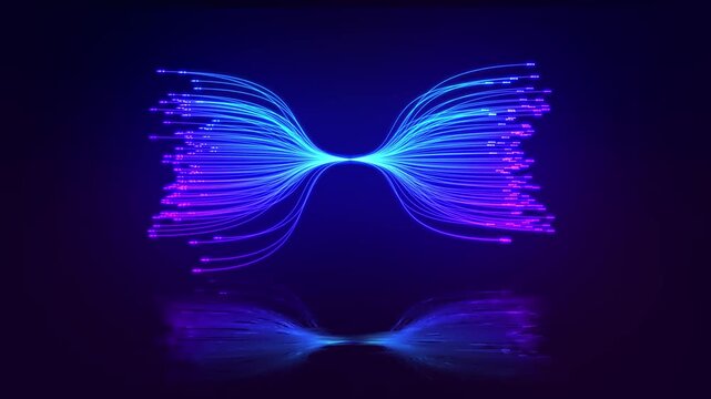 Fiber Optic Data Nodes Flow Ai Deep Machine Learning Algorithm Neural Flow Network Analytics Innovation Futuristic Artificial Intelligence Complex Science Technology Big Data Analysis Cyberspace