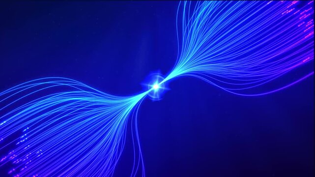 Fiber Optic Data Nodes Flow Ai Deep Machine Learning Algorithm Neural Flow Network Analytics Innovation Futuristic Artificial Intelligence Complex Science Technology Big Data Analysis Cyberspace