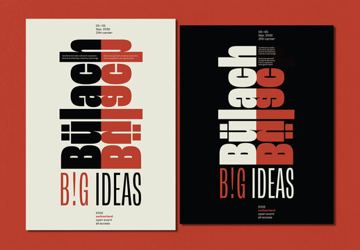 Bold Type Swiss Event Flyer Layout