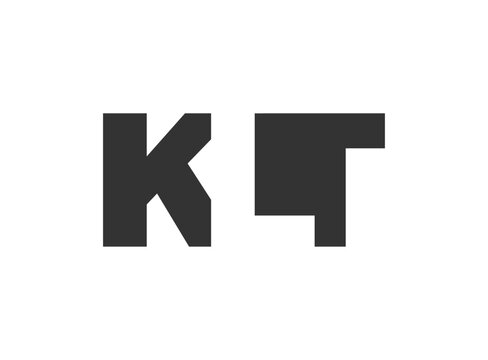 KLT logo design. Initial letter K L T bold font style for tech startups, consulting, corporate branding. Creative company name, headlines typography identity, trendy logotype.