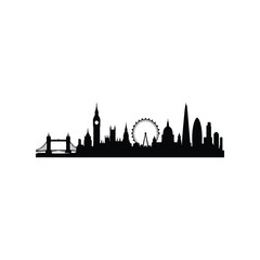 Fototapeta premium London skyline silhouette city landmark icon