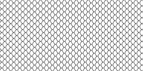 Abstract seamless pattern.  Elegant monochrome fish scale design.  Perfect for textile prints, website backgrounds, or decorative projects.  Represents order, repetition, and texture. © Olena