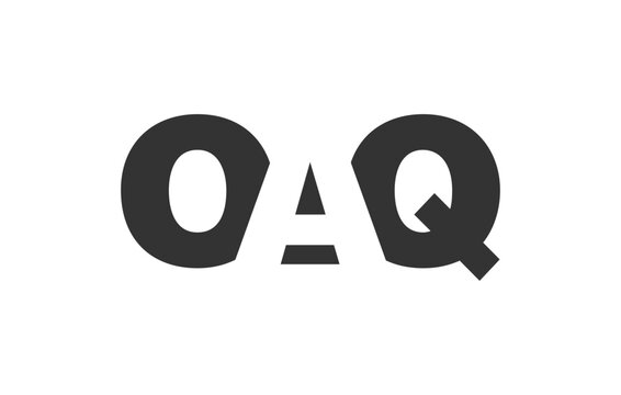 OAQ logo design. Initial letter O A Q bold font style for tech startups, consulting, corporate branding. Creative company name, headlines typography identity, trendy logotype.