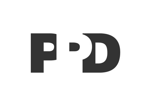 PPD logo design. Initial letter P P D bold font style for tech startups, consulting, corporate branding. Creative company name, headlines typography identity, trendy logotype.