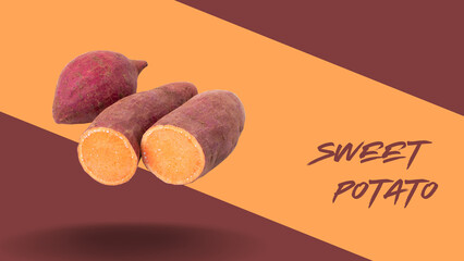 Naklejka premium vegetables - sweet potato