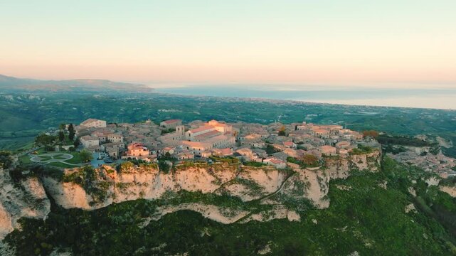 Gerace, an Italian town on a mountain, a rural and ancient traditional village