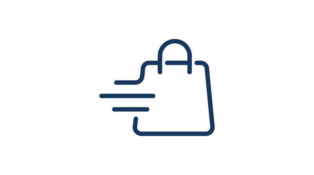 Speedy delivery icon representing fast order tracking and efficient shopping, symbolizing quick service and rapid dispatch