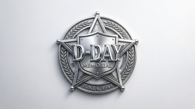 Detailed D-Day memorial medal honoring history and remembrance
