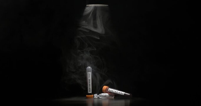 Super Slow Motion Forensic Technician Discovers Smoldering Vial In Super Slow