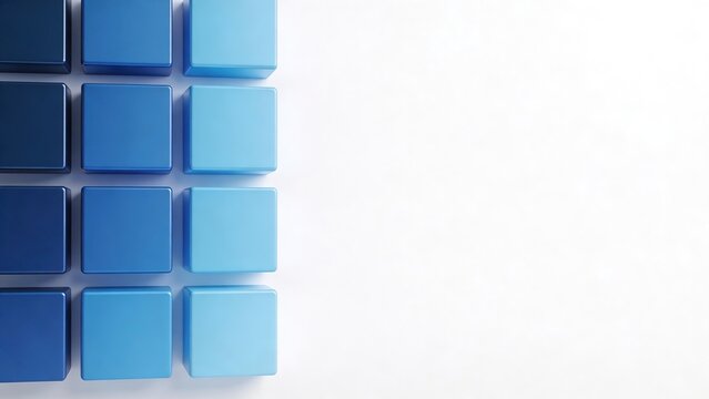 Blue cubes arranged in a grid pattern
