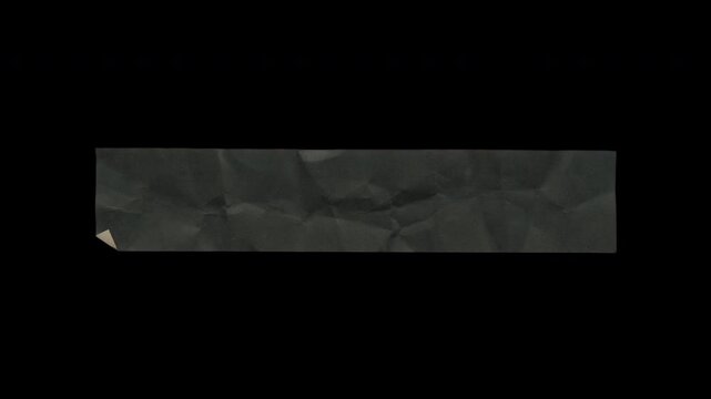 Paper reveal lower third on alpha channel - black