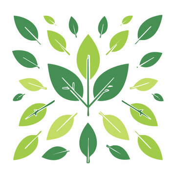 Green leaves pattern
