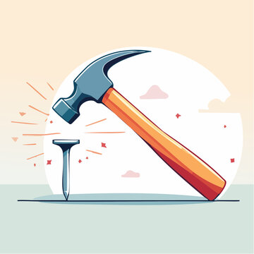 Hammer hitting a nail