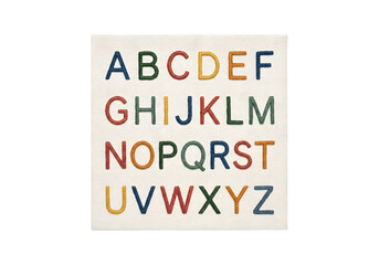 Fototapeta premium Alphabet letters colorful png on transparent background