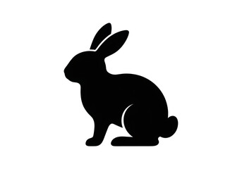 Fototapeta premium black rabbit png on transparent background