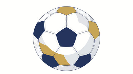 Fototapeta premium Soccer ball with gold accents.