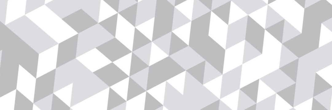 White triangle geometric pattern background, Geometric background made of triangles, Abstract geometric background. Vector 3d illustration. Triangle or pyramid white shapes.